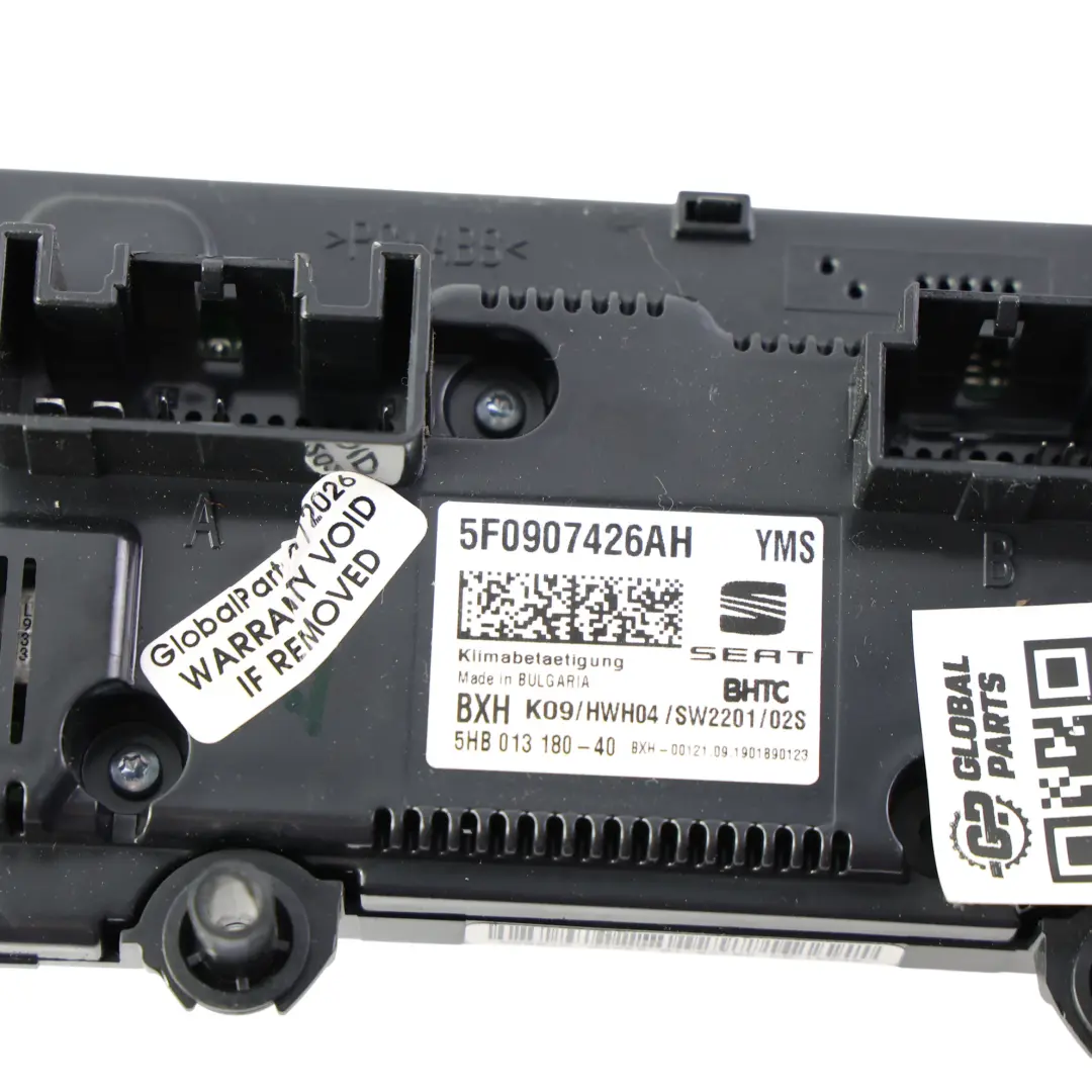 MK3 5F Heizung Schalter Klimaanlage Bedienfeld Taste für Seat Leon mit Teilenummer 5F0907426AH Seat Leon MK3 5F Heizung Schalter Klimaanlage Bedienfeld Taste - SKU 5F0907426AH - Teilenummer 5F0907426AH