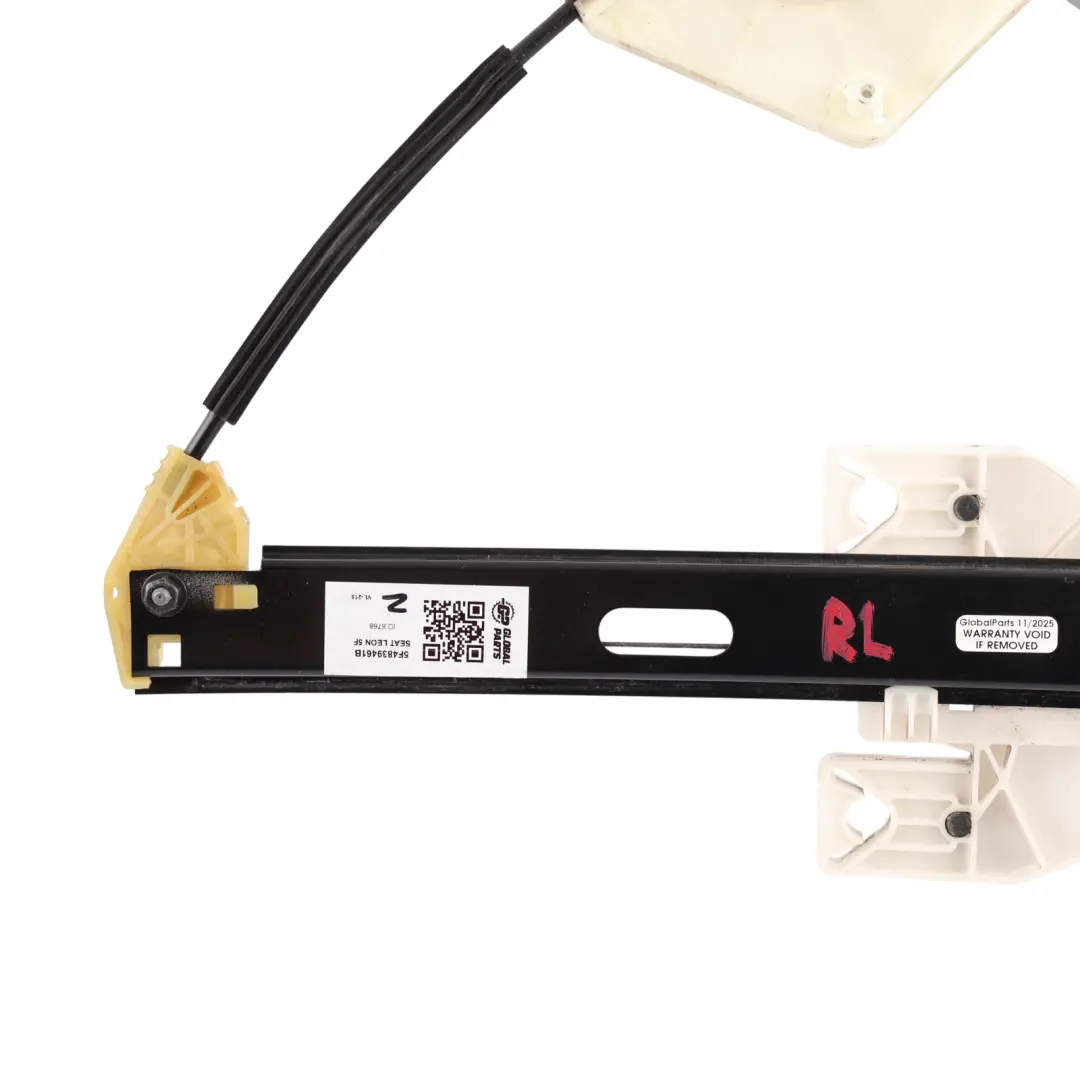 Seat Leon 5F Rear Window Lifter Regulator Control Mechanism Left N/S - SKU 5F4839461B - Part number 5F4839461B