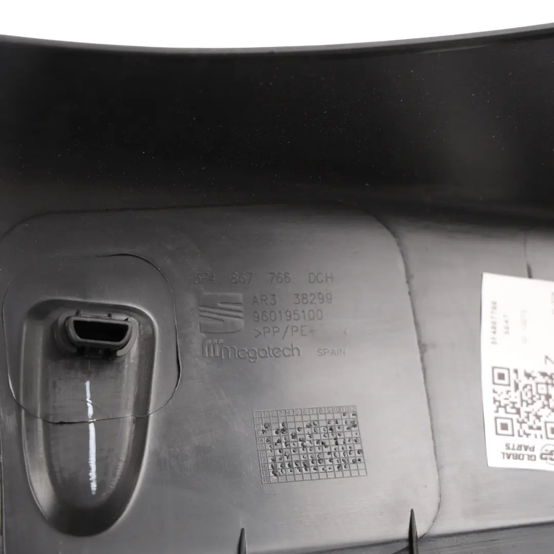 Seat Leon 5F Mk3 C Pillar Trim Cover Panel Rear Right O/S Black - SKU 5F4867766 - Part number 5F4867766