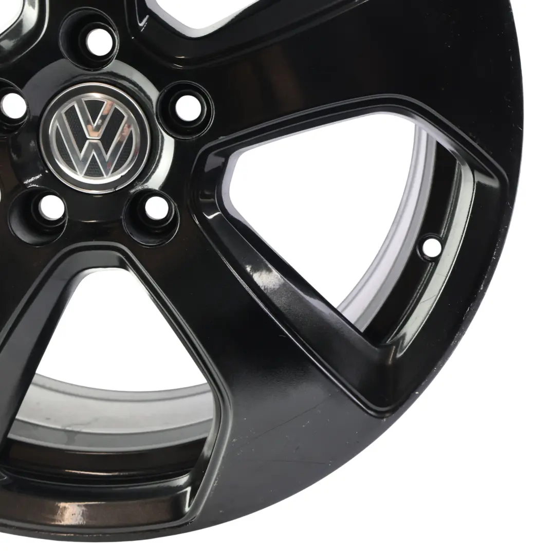 Schwarz Alu Felge 18" 7.5J ET:49 für Volkswagen Golf Mk7 mit Teilenummer 5G0601025AS Volkswagen Golf Mk7 Schwarz Alu Felge 18" 7.5J ET:49 - SKU 5G0601025AS-5 - Teilenummer 5G0601025AS