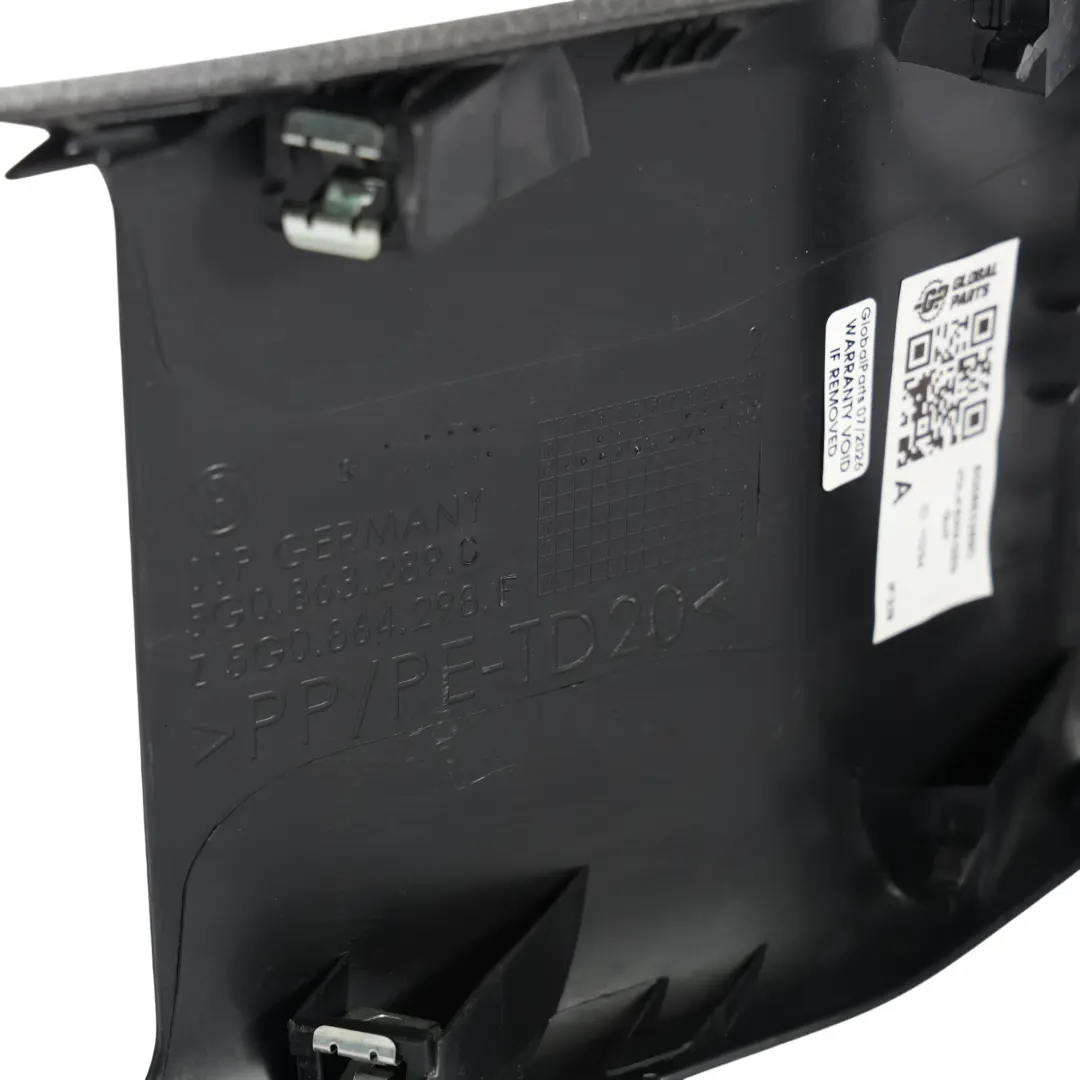 Volkswagen Golf Mk7 Rear Centre Console Air Vent Surround Trim Cover 5G0864298F - SKU 5G0863289C - Part number 5G0863289C