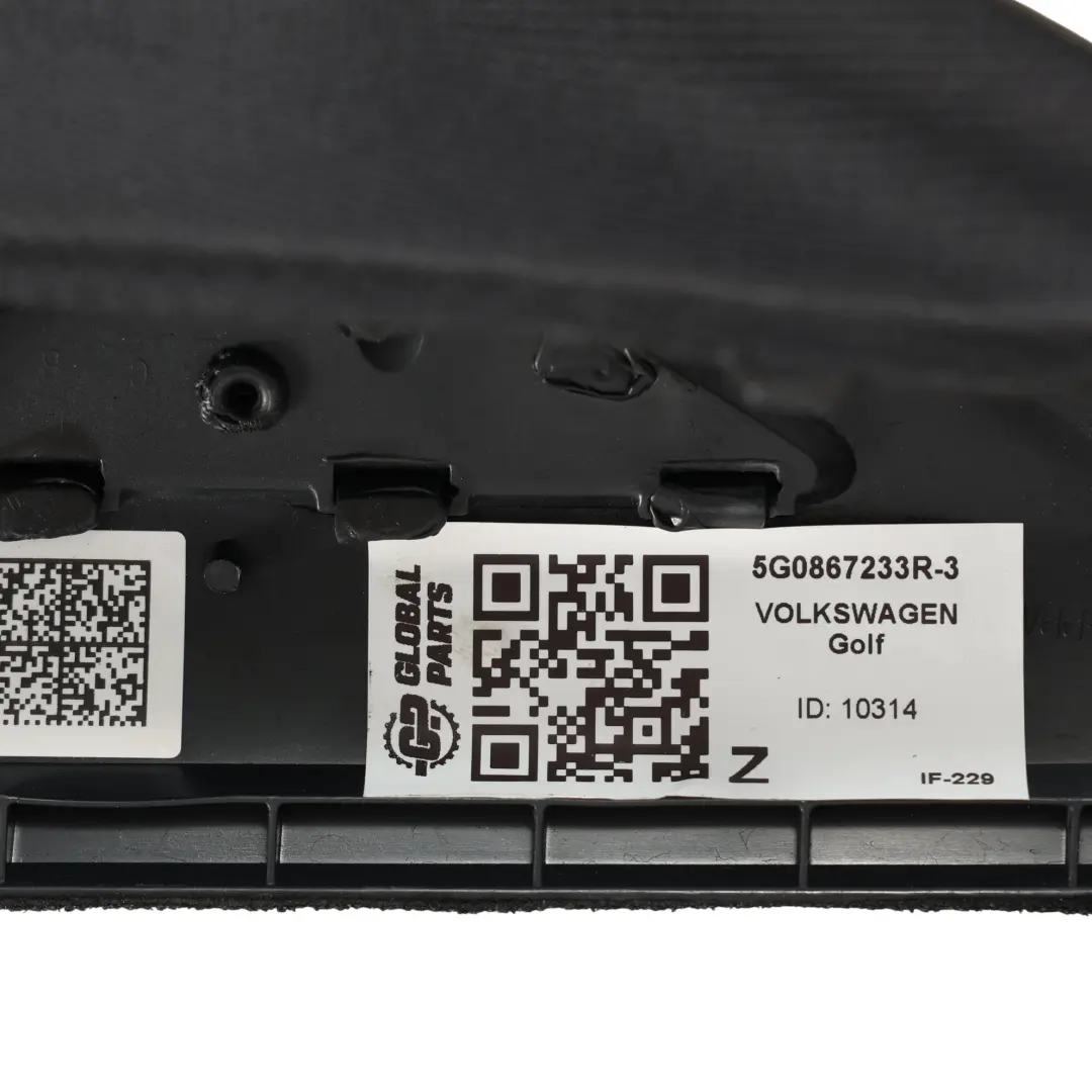 Volkswagen Golf Gtd Rivestimento Montante A Superiore Sinistro Nero - SKU 5G0867233R-3 - Numero di parte 5G0867233R