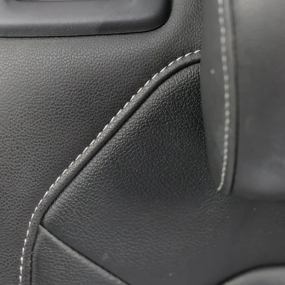 Backrest Cover Right O/S Black Leather Grey Stitching to VW Golf Mk7 Rear Seat with Part number 5G0885806LA VW Golf Mk7 Rear Seat Backrest Cover Right O/S Black Leather Grey Stitching - SKU 5G0885806LA - Part number 5G0885806LA