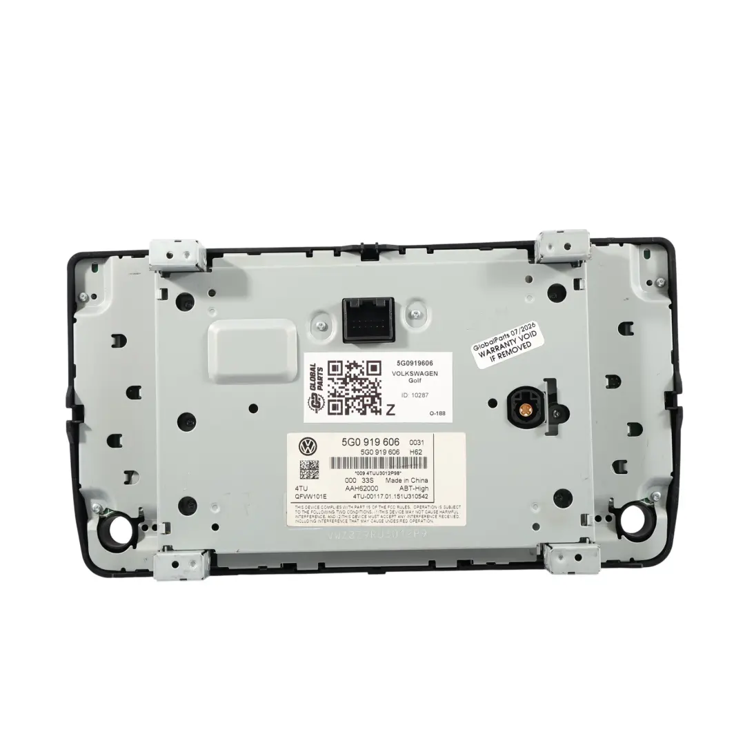 Volkswagen Golf Mk7 Display 8" Schermo Sat Nav Multimedia - SKU 5G0919606 - Numero di parte 5G0919606