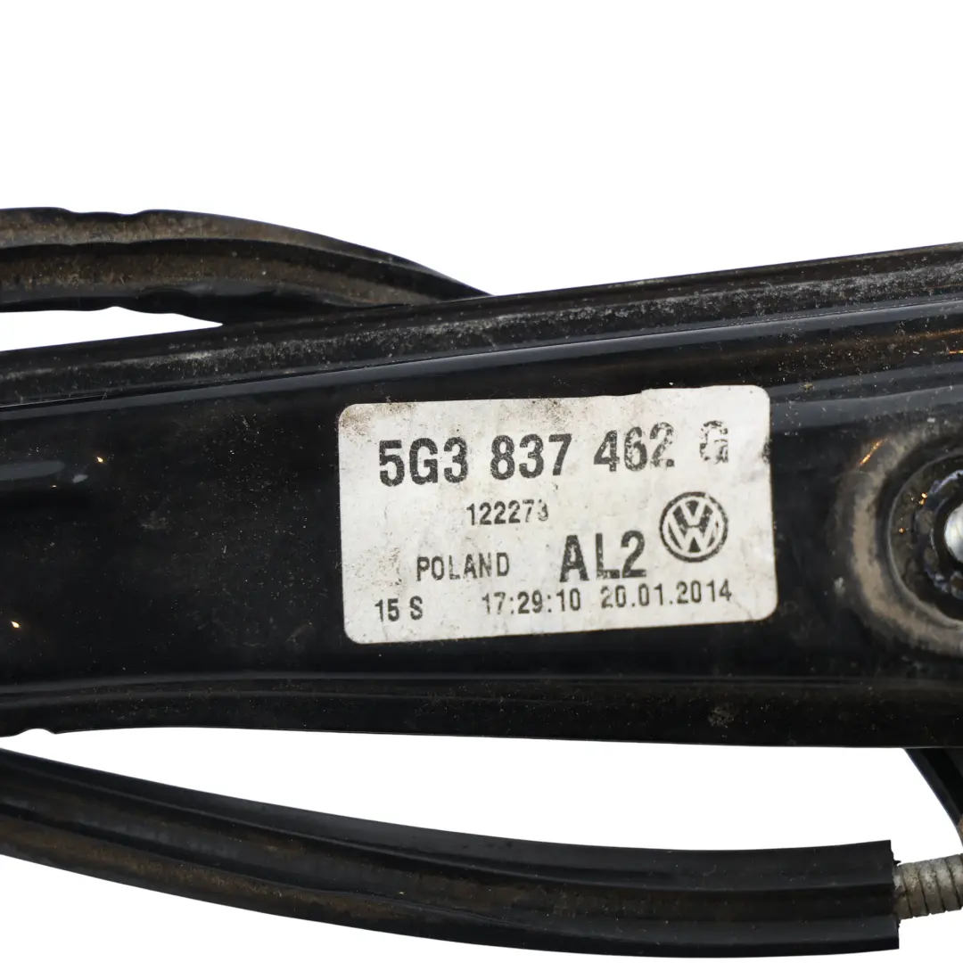 Volkswagen Golf Mk7 Regulador Elevalunas Puerta Delantero Izquierdo - SKU 5G3837462G - Número de pieza 5G3837462G