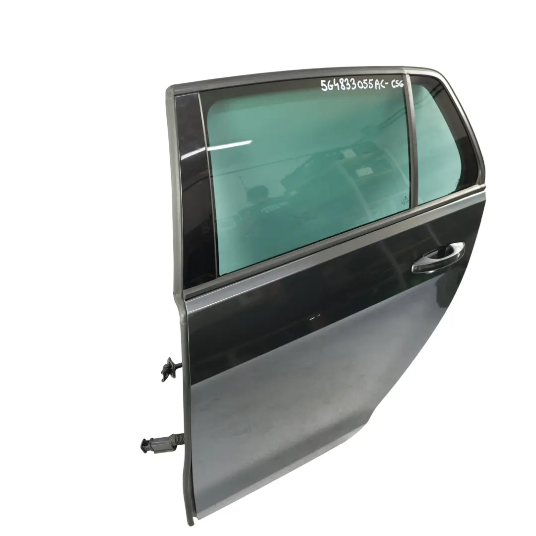Volkswagen Golf Mk7 Rear Door Left N/S Carbon Steel Grey - A9W - SKU 5G4833055AC-CSG - Part number 5G4833055AC