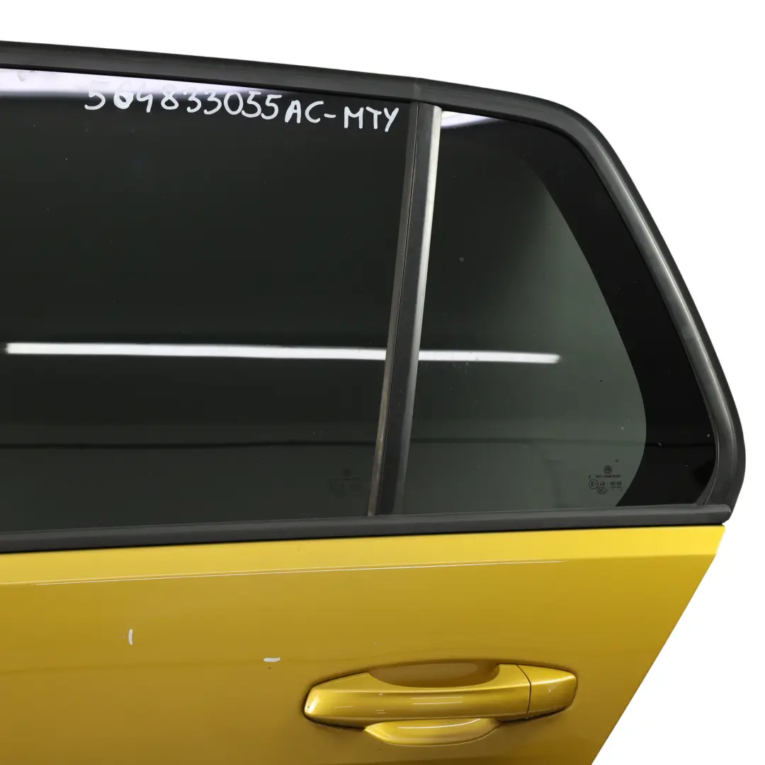 Door Cover Panel Left N/S Turmeric Yellow Metallic R1X to Volkswagen Golf Mk7 Rear with Part number 5G4833055AC Volkswagen Golf Mk7 Rear Door Cover Panel Left N/S Turmeric Yellow Metallic R1X - SKU 5G4833055AC-MTY - Part number 5G4833055AC