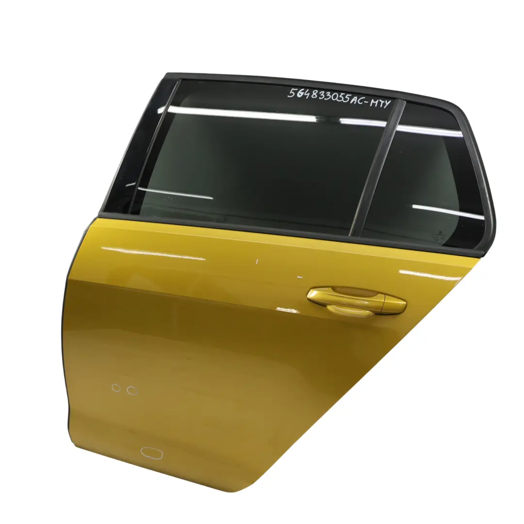 Volkswagen Golf Mk7 Rear Door Cover Panel Left N/S Turmeric Yellow Metallic R1X - SKU 5G4833055AC-MTY - Part number 5G4833055AC