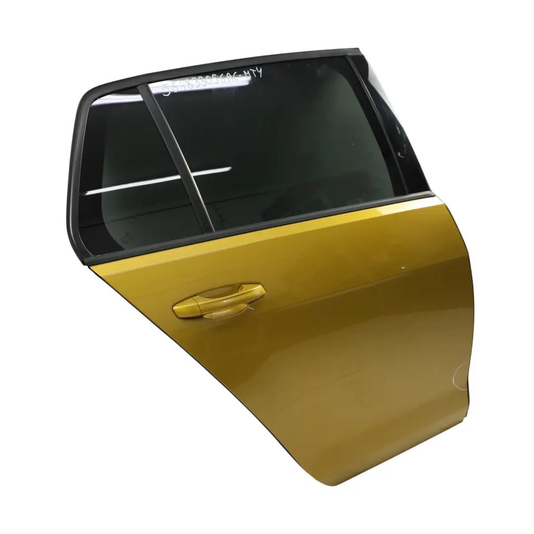 Volkswagen Golf Mk7 Rear Door Cover Panel Right O/S Turmeric Yellow Metallic R1X - SKU 5G4833056AC-MTY - Part number 5G4833056AC