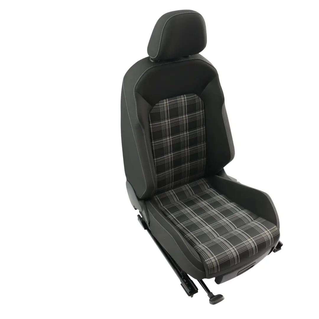 Volkswagen Golf Mk7 Sedile Anteriore Sinistro Tessuto Titanio Nero Grigio - SKU 5G4881805DH-1 - Numero di parte 5G4881805DH