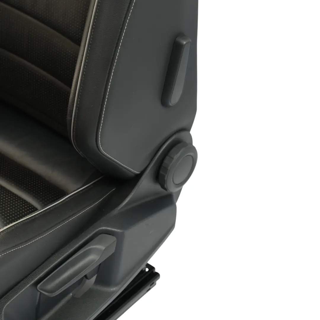 R-Line 5D Front Seat Heated Leather Black Grey Left N/S to Volkswagen Golf Mk7 VII with Part number 5G4881805KC Volkswagen Golf Mk7 VII R-Line 5D Front Seat Heated Leather Black Grey Left N/S - SKU 5G4881805KC - Part number 5G4881805KC