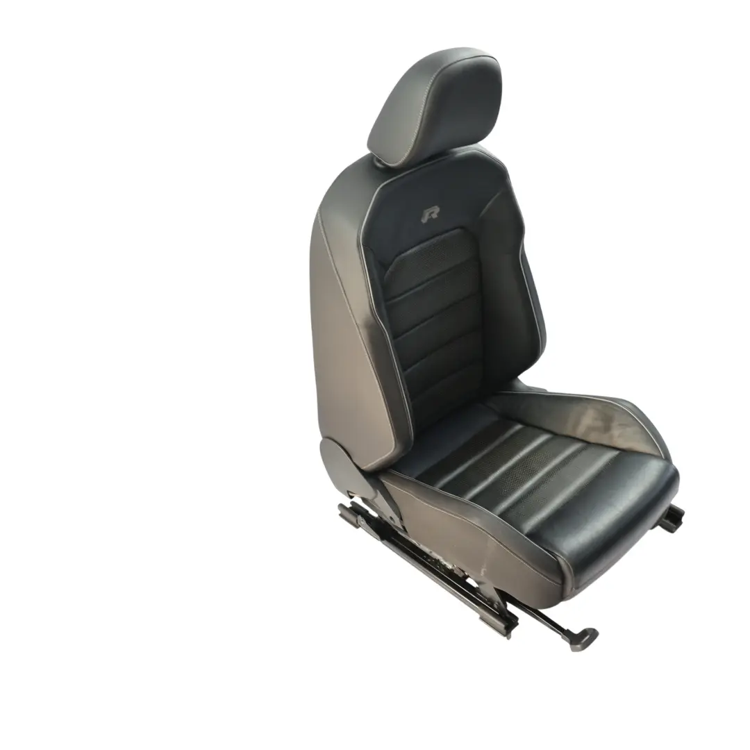 R-Line 5D Front Seat Heated Leather Black Grey Left N/S to Volkswagen Golf Mk7 VII with Part number 5G4881805KC Volkswagen Golf Mk7 VII R-Line 5D Front Seat Heated Leather Black Grey Left N/S - SKU 5G4881805KC - Part number 5G4881805KC