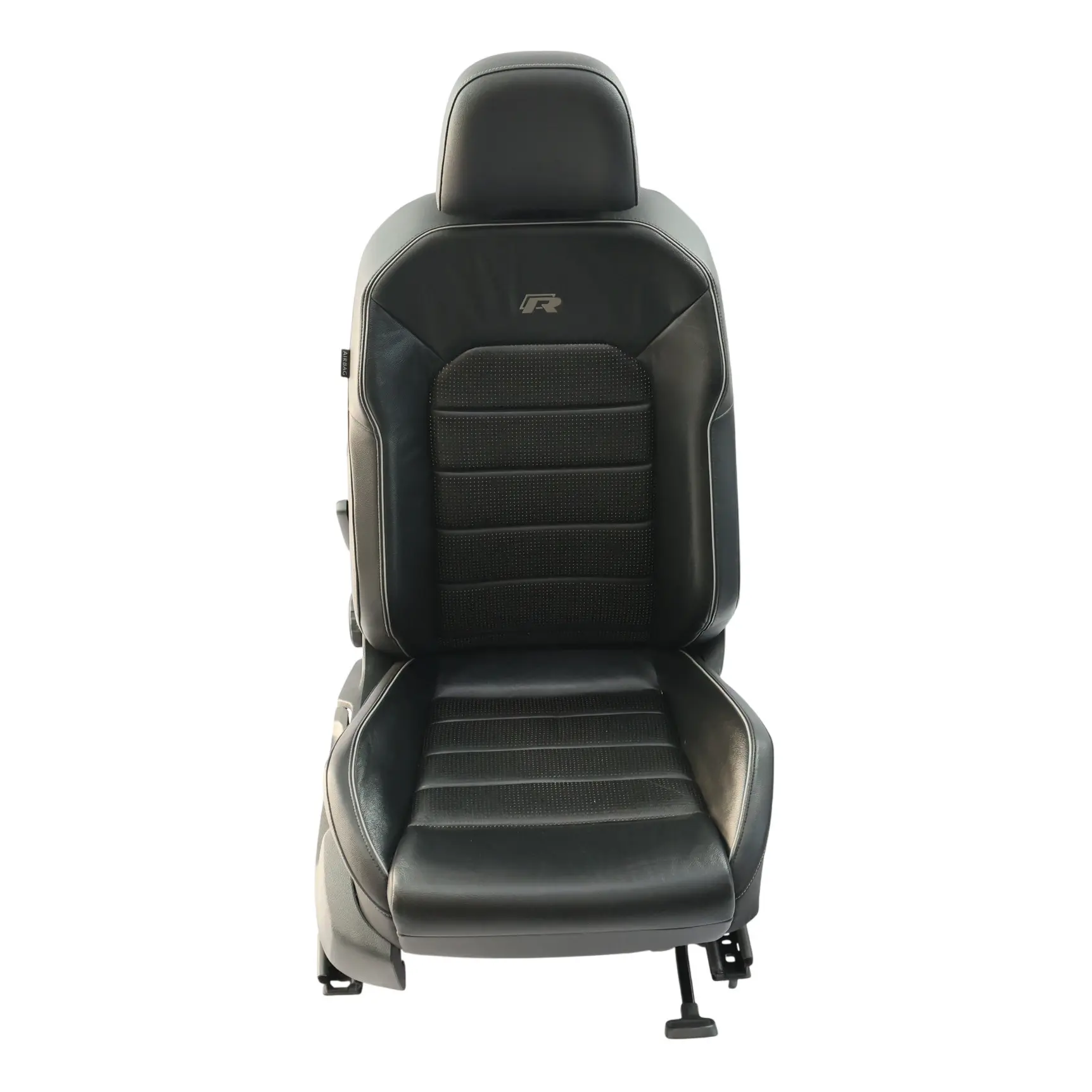 Volkswagen Golf R Mk7 Sedile Anteriore Destro Riscaldato Pelle Nero Grigio