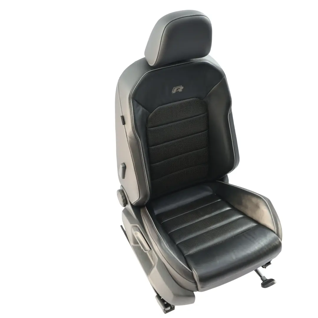 Volkswagen Golf R Mk7 Sedile Anteriore Destro Riscaldato Pelle Nero Grigio - SKU 5G4881806KC - Numero di parte 5G4881806KC