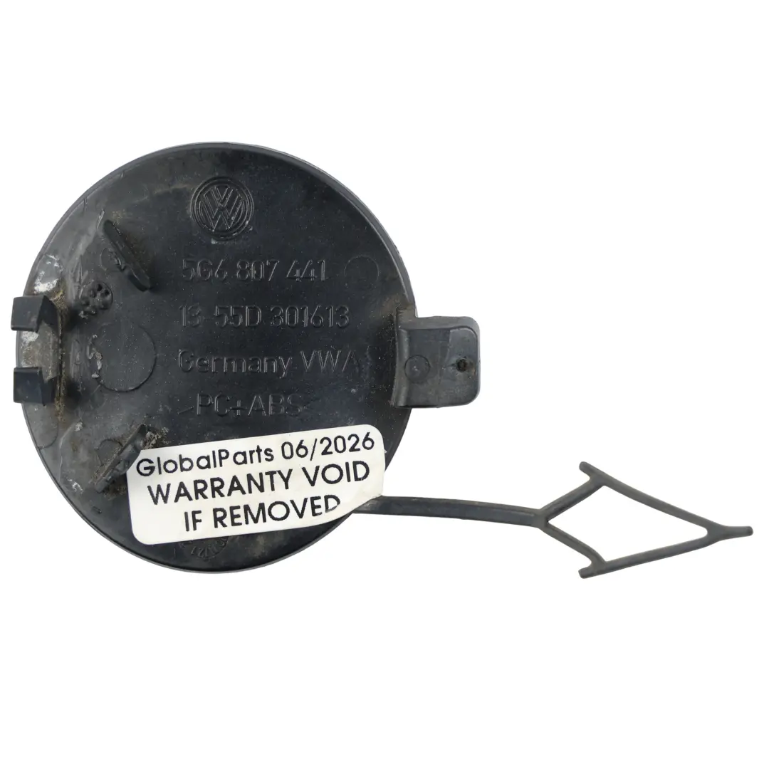 Volkswagen Golf Mk7 Tapa Gancho Remolque Trasero Gris Acero Carbon A9W - SKU 5G6807441-CSG - Número de pieza 5G6807441