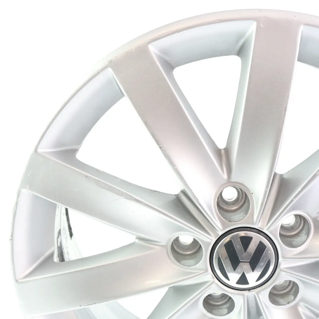 Volkswagen Golf Mk6 Silberne Leichtmetallfelge Alufelge 17" 7J ET:54 - SKU 5K0601025F-1 - Teilenummer 5K0601025F
