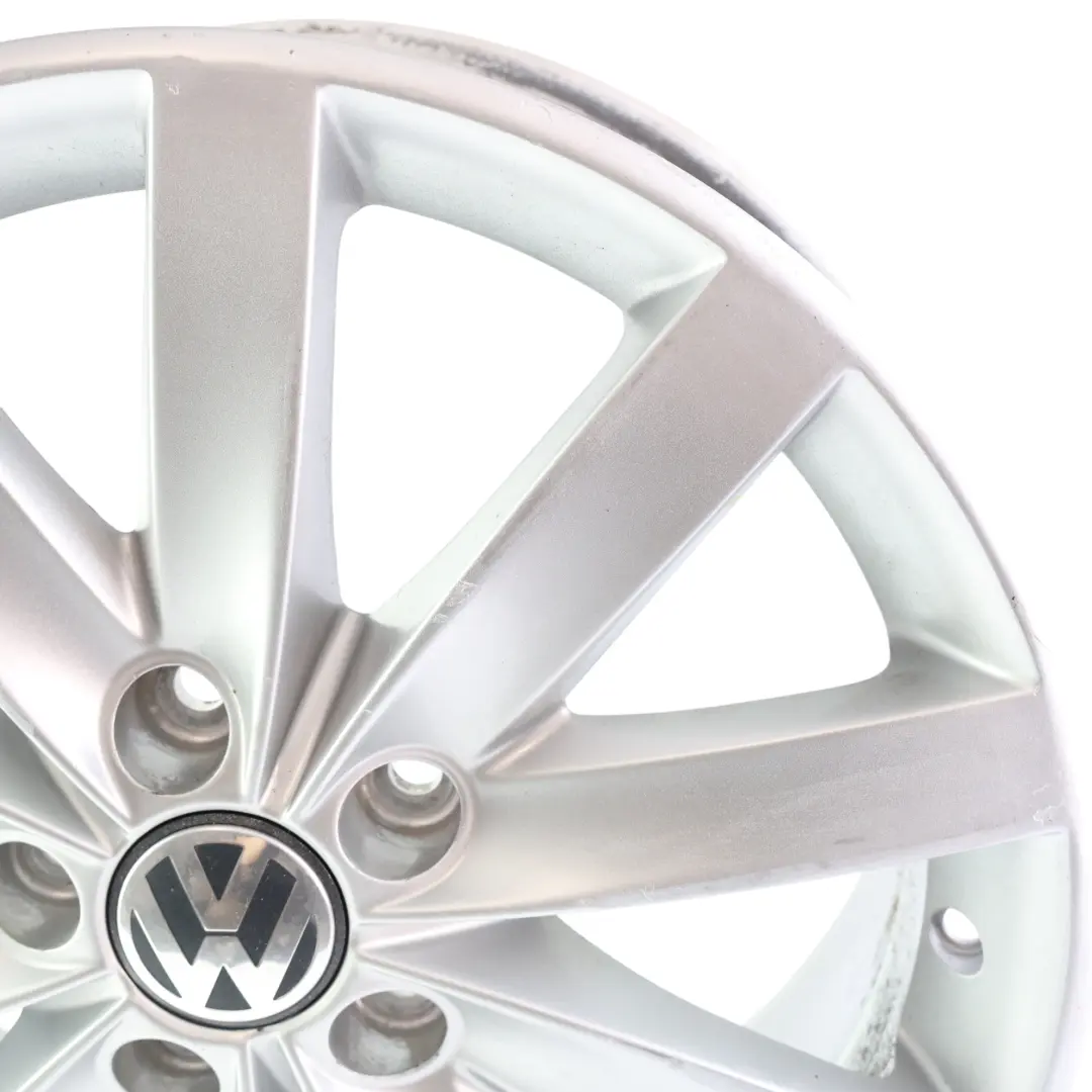 Volkswagen Golf Mk6 Silberne Leichtmetallfelge Alufelge 17" 7J ET:54 - SKU 5K0601025F-1 - Teilenummer 5K0601025F