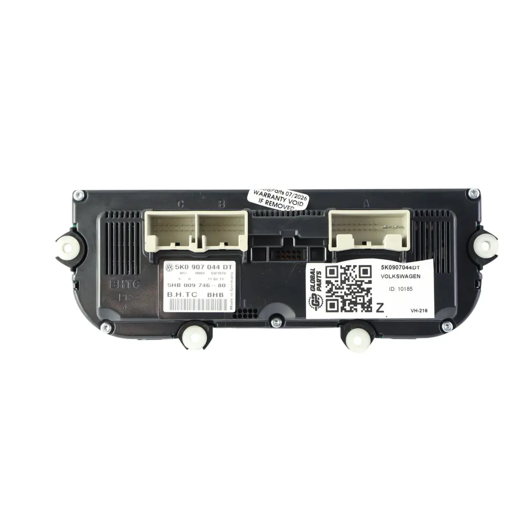 Volkswagen Passat B7 Scirocco MK3 Pannello Controllo Climatizzatore - SKU 5K0907044DT - Numero di parte 5K0907044DT