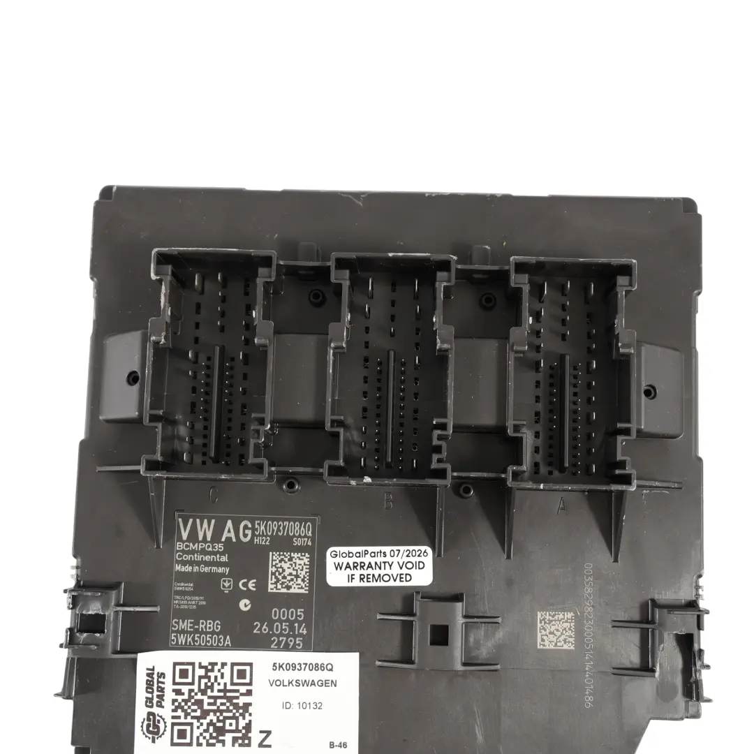 Volkswagen Tiguan 5N BCM Body Module Control Unit - SKU 5K0937086Q - Part number 5K0937086Q