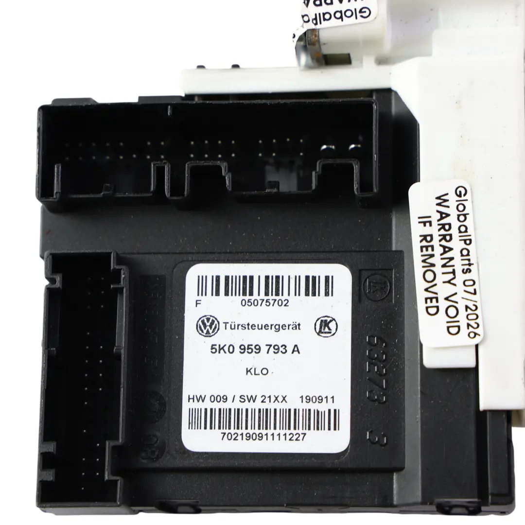 Volkswagen Golf MK6 Motor Regulador Elevalunas Delantero Derecho - SKU 5K0959701J - Número de pieza 5K0959701J