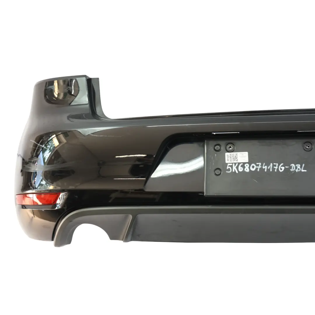 Volkswagen VW Golf Mk6 GTI Rear Bumper Trim Panel Cover Deep Black Pearl - C9X - SKU 5K6807417G-DBL - Part number 5K6807417G