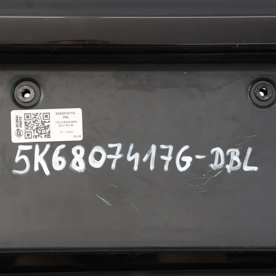 Volkswagen VW Golf Mk6 GTI Rear Bumper Trim Panel Cover Deep Black Pearl - C9X - SKU 5K6807417G-DBL - Part number 5K6807417G