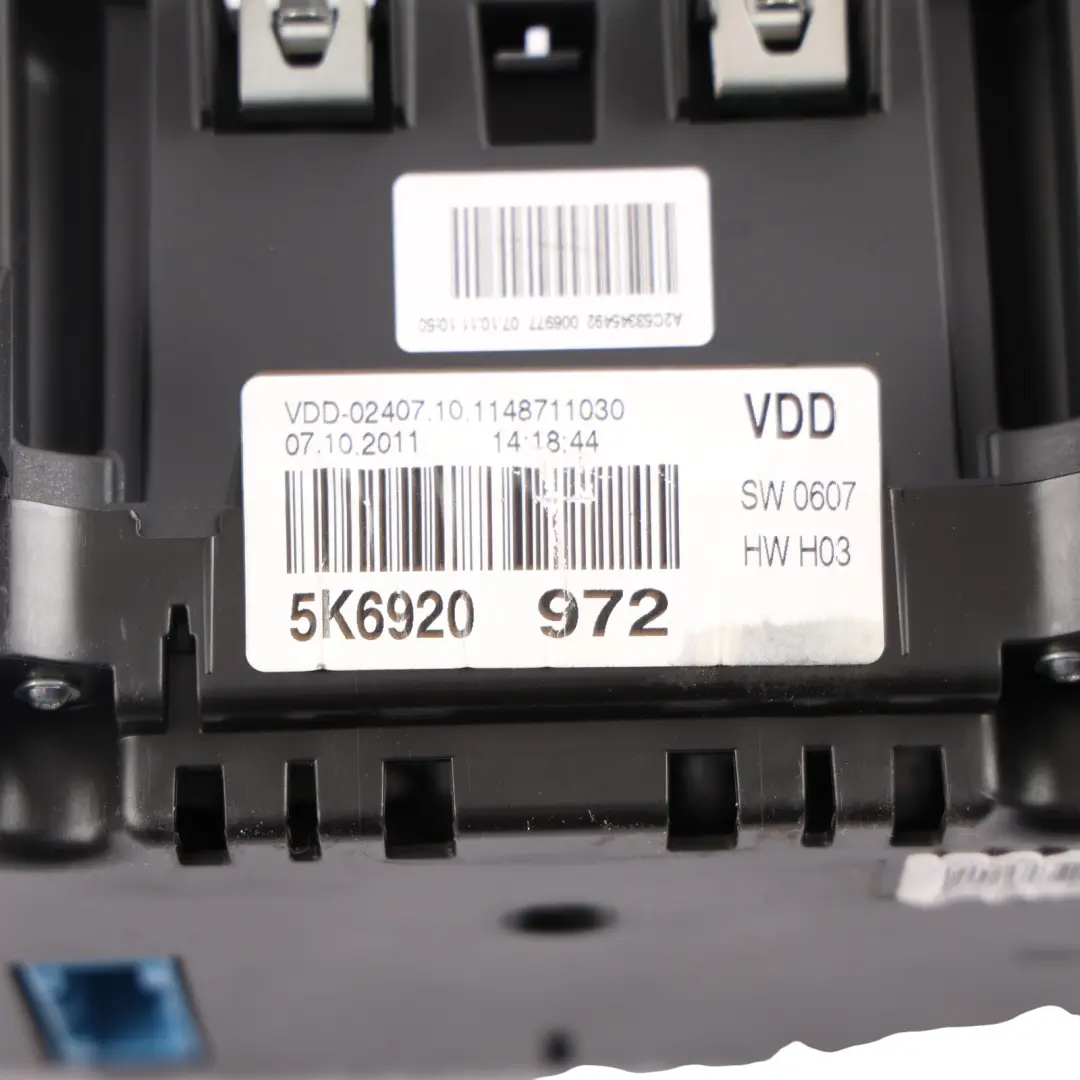 Volkswagen Golf 5K GTI Speedometer Instrument Cluster Petrol Automatic - SKU 5K6920972-1 - Part number 5K6920972