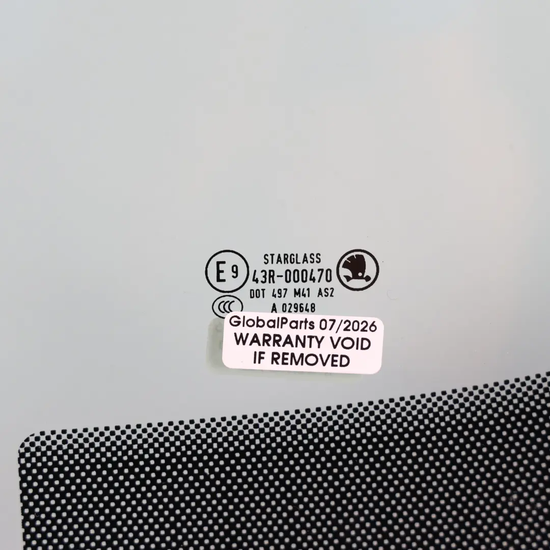 Skoda Yeti 5L Front Door Window Glass Glazing AS2 Left N/S - SKU 5L0845021E - Part number 5L0845021E