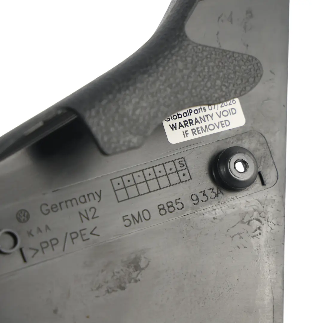 Volkswagen Tiguan 5N Tylna Zewnętrzna Osłona Fotela Lewa - SKU 5M0885933A - Numer Części 5M0885933A