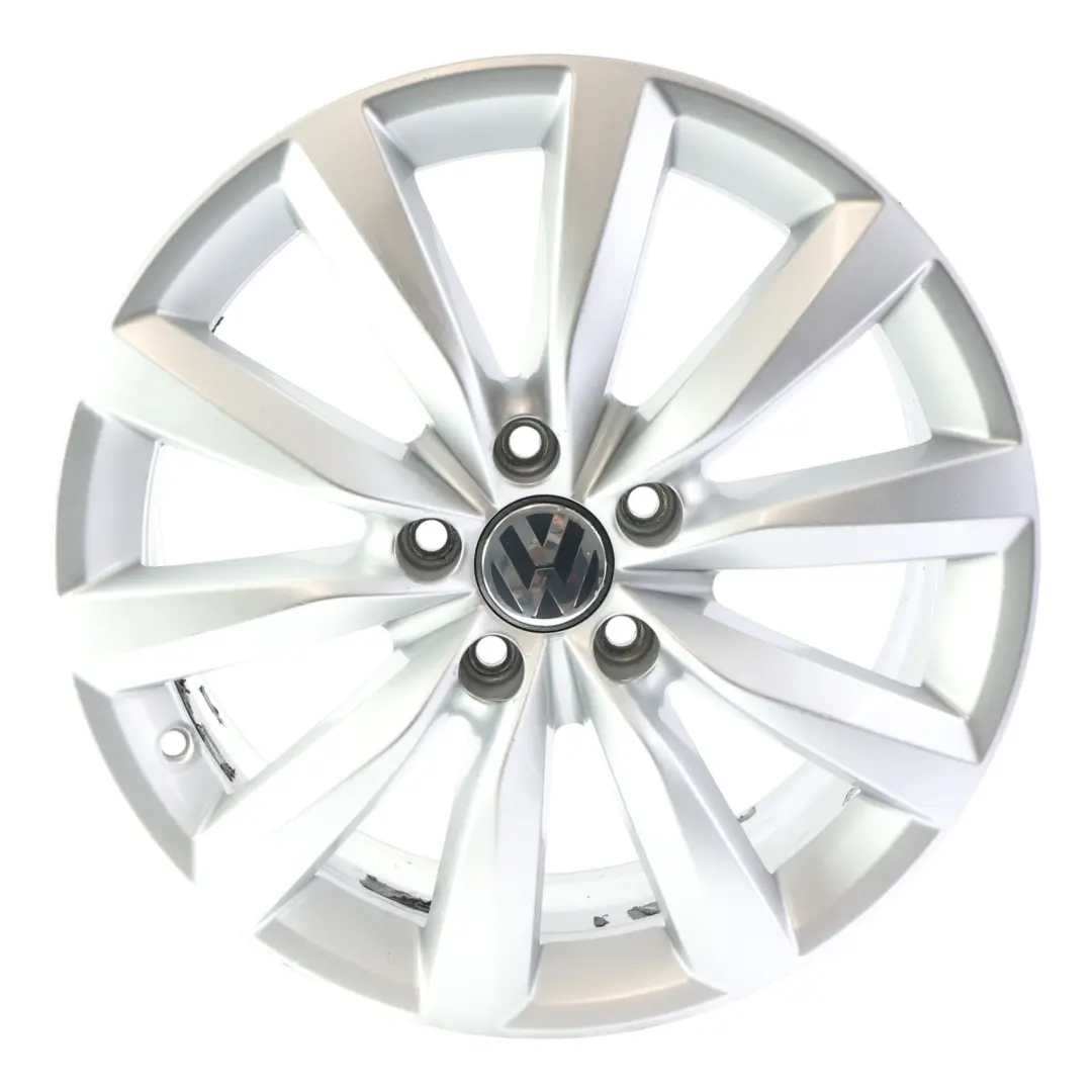 Volkswagen Tiguan 5N Silberne Leicht Metall Felge 17" ET:43 7J 5N0601025AH - SKU 5N0601025AH-1 - Teilenummer 5N0601025AH-1