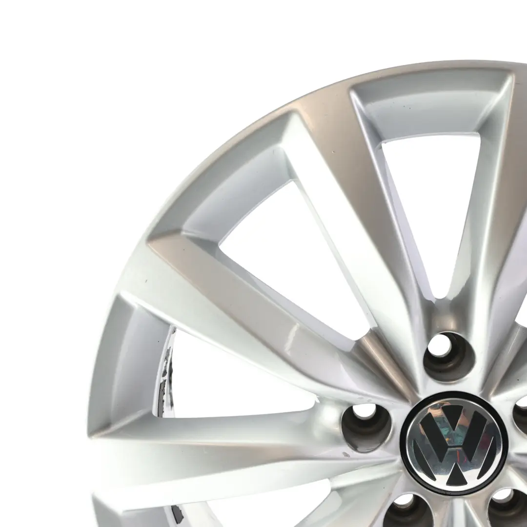 VW Volkswagen Tiguan 5N Silver Alloy Wheel Rim 17" ET:43 7J 5x112 - SKU 5N0601025AH-4 - Part number 5N0601025AH