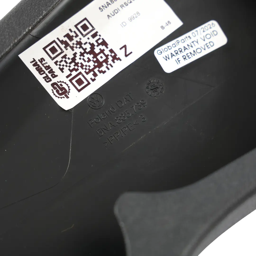 RSQ3 F3 VW Tiguan 5N Seat Backrest Cover Cap Trim Left N/S to Audi Q3 with Part number 5NA885739 Audi Q3 RSQ3 F3 VW Tiguan 5N Seat Backrest Cover Cap Trim Left N/S - SKU 5NA885739 - Part number 5NA885739