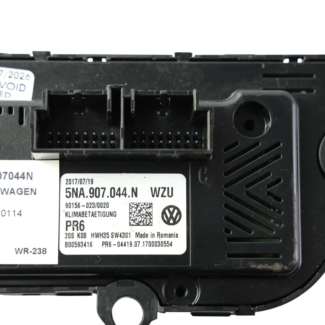 Volkswagen Tiguan MK2 Golf MK7 Panel Clima Asientos Calefacc. - SKU 5NA907044N - Número de pieza 5NA907044N