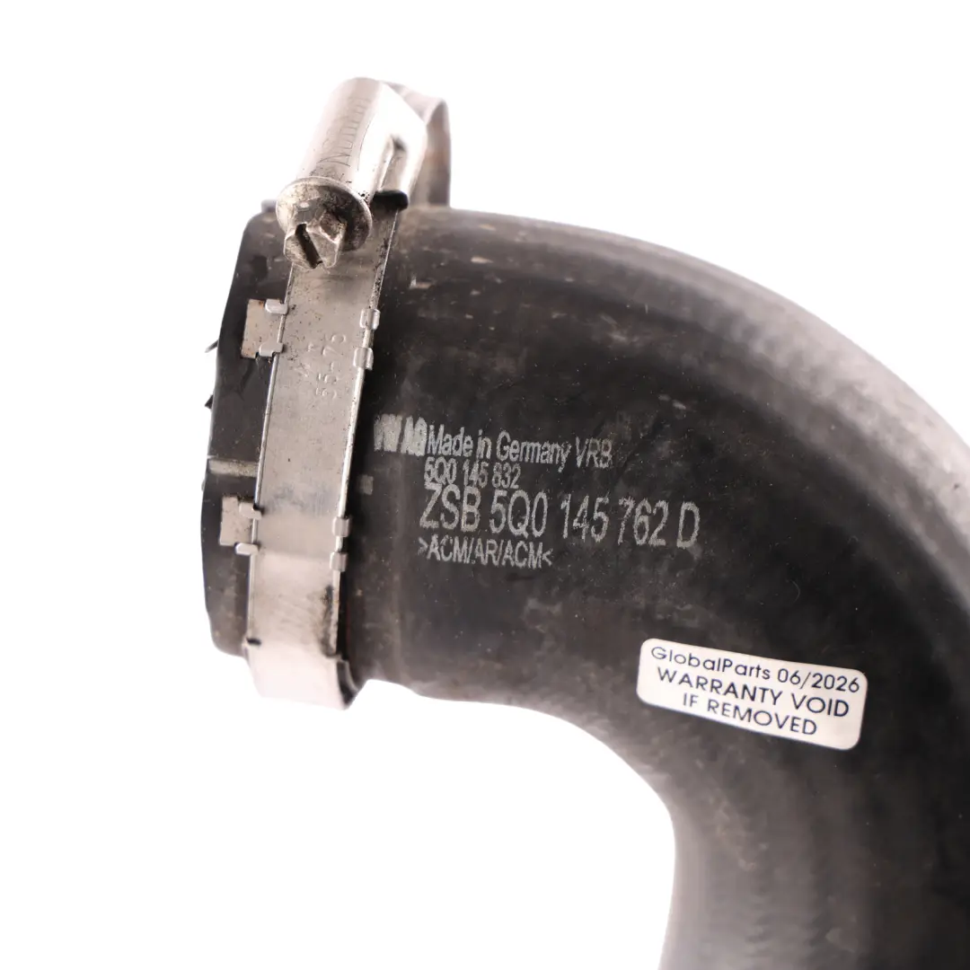 Hose Pipe 2.0 Petrol to VW Golf MK7 Audi A3 8V Turbo Intercooler Air with Part number 5Q0145840 VW Golf MK7 Audi A3 8V Turbo Intercooler Air Hose Pipe 2.0 Petrol - SKU 5Q0145840-2 - Part number 5Q0145840