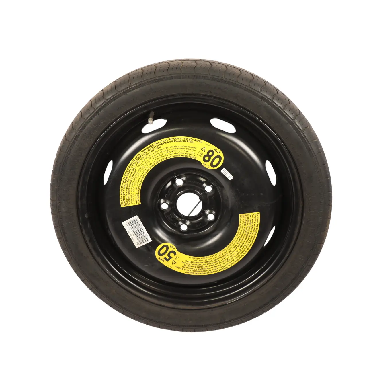 VW Golf Mk7 Spare Wheel Steel R18 Tyre Linglong 3.5J ET: 25.5 125/70 5Q0601027BT