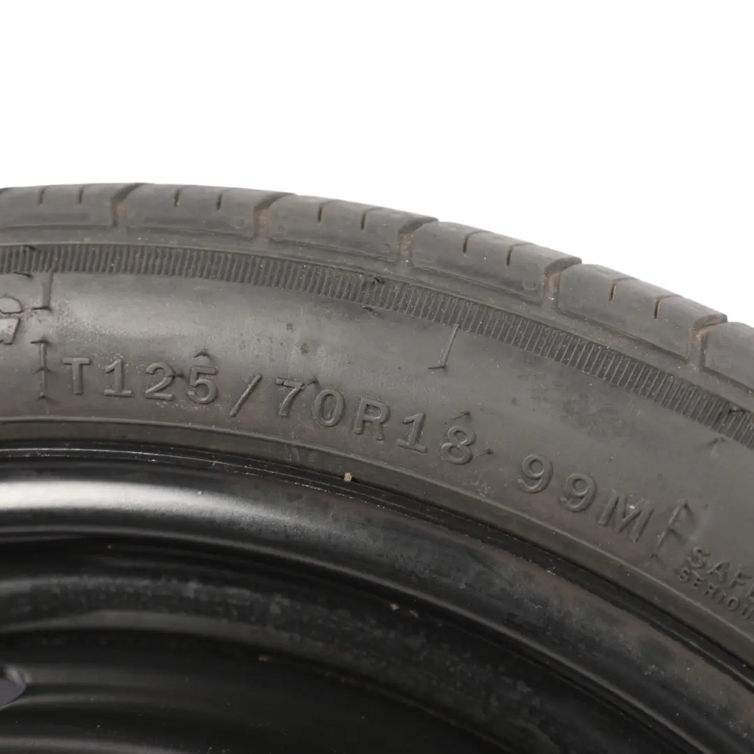 Spare Wheel Steel R18 Tyre Linglong 3.5J ET: 25.5 125/70 to VW Golf Mk7 with Part number 5Q0601027BT VW Golf Mk7 Spare Wheel Steel R18 Tyre Linglong 3.5J ET: 25.5 125/70 - SKU 5Q0601027BT - Part number 5Q0601027BT