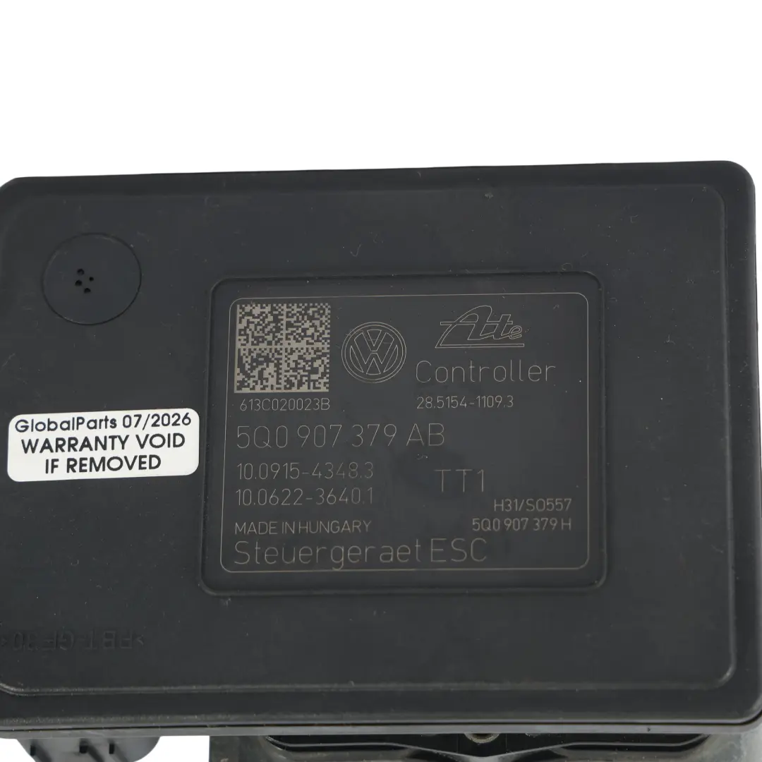 Volkswagen Golf Mk7 ABS Pump Modulator Control Unit 5Q0614517AA - SKU 5Q0907379AB - Part number 5Q0907379AB