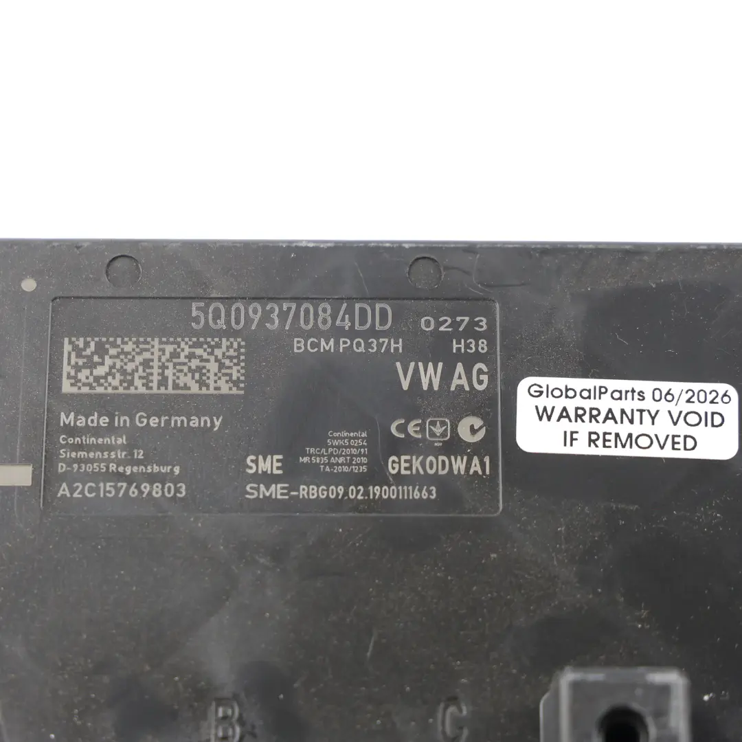 Seat Leon Mk3 Body Control Module BCM Gateway Unit - SKU 5Q0937084DD - Part number 5Q0937084DD