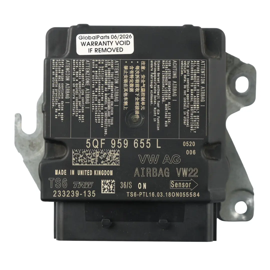 Seat Ibiza Mk5 Luftmodul Steuergerät ECU - SKU 5QF959655L - Teilenummer 5QF959655L