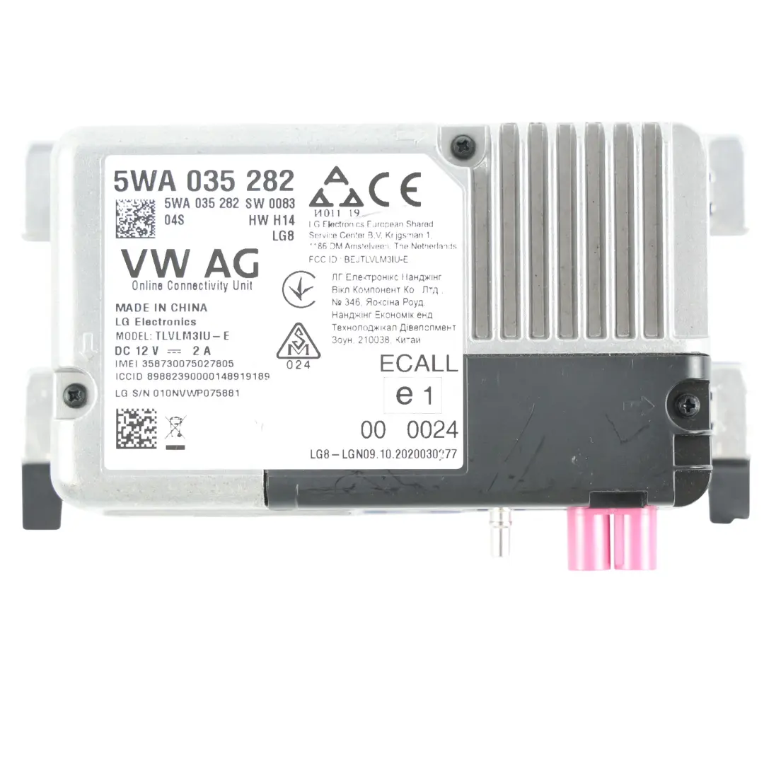 Audi Q2 GA A1 GB Online Services Steuergerät ECU - SKU 5WA035282-1 - Teilenummer 5WA035282