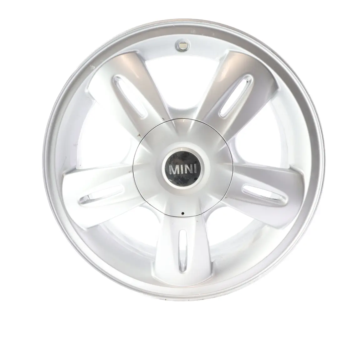 Llanta De aleacion 15" 5,5J ET:45 5 Star Rocket 93 para Mini Cooper One R50 Silver con número de pieza 6763295 Mini Cooper One R50 Silver Llanta De aleacion 15" 5,5J ET:45 5 Star Rocket 93 - SKU 6763295-2 - Número de pieza 6763295