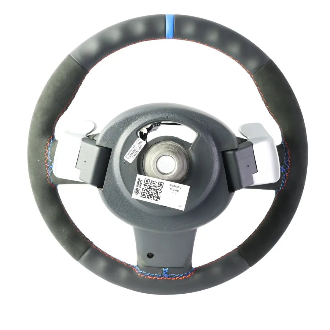 Leather / Alcantara Steering Wheel Steptronic to Mini Cooper R50 R52 R53 NEW Black with Part number 6765660 Mini Cooper R50 R52 R53 NEW Black Leather / Alcantara Steering Wheel Steptronic - SKU 6765660-2 - Part number 6765660