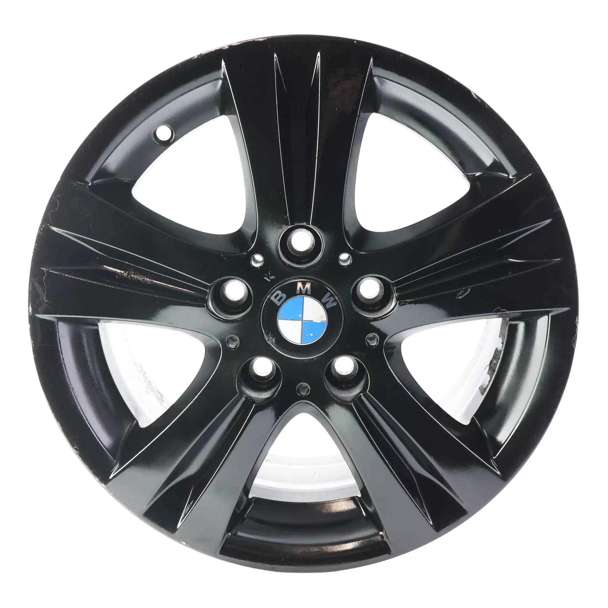 BMW E81 E87 E88 Cerchio Lega Nero 16" 7J ET:44 Doppia Razza 222 6779696