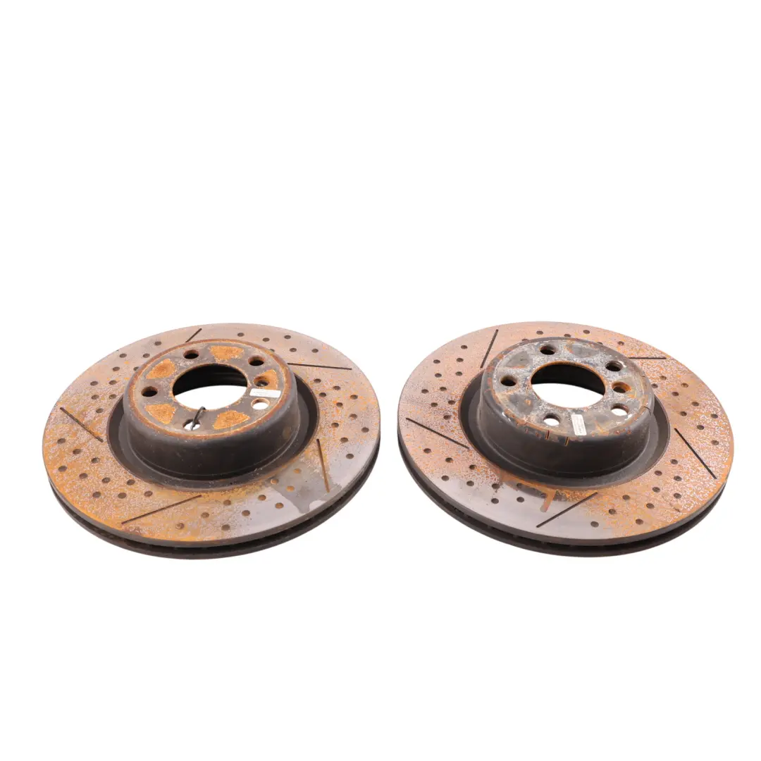 BMW F20 F21 F22 Rear Brake Disc Set Ventilated Drilled 345x24 Set X2 - SKU 6797598 - Part number 6797598