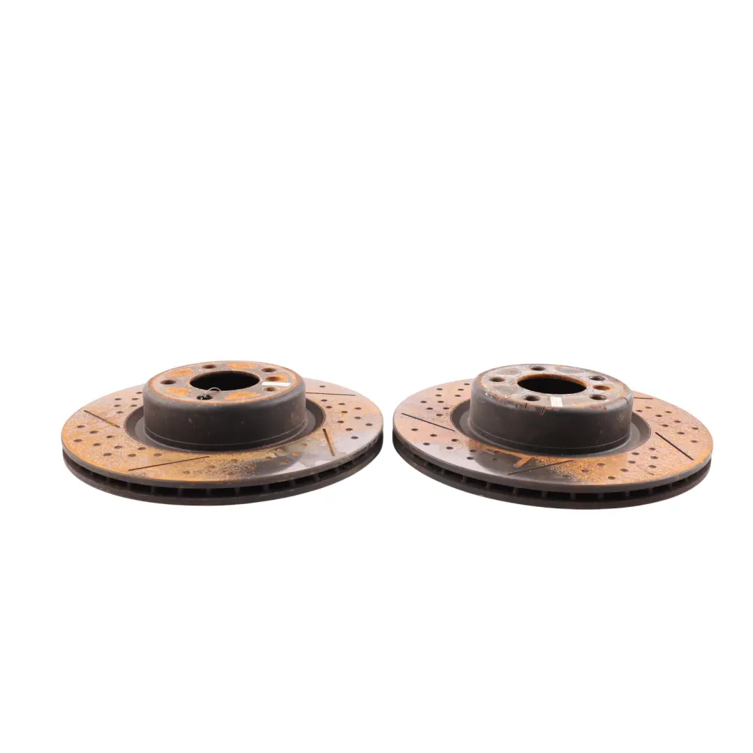 BMW F20 F21 F22 Rear Brake Disc Set Ventilated Drilled 345x24 Set X2 - SKU 6797598 - Part number 6797598
