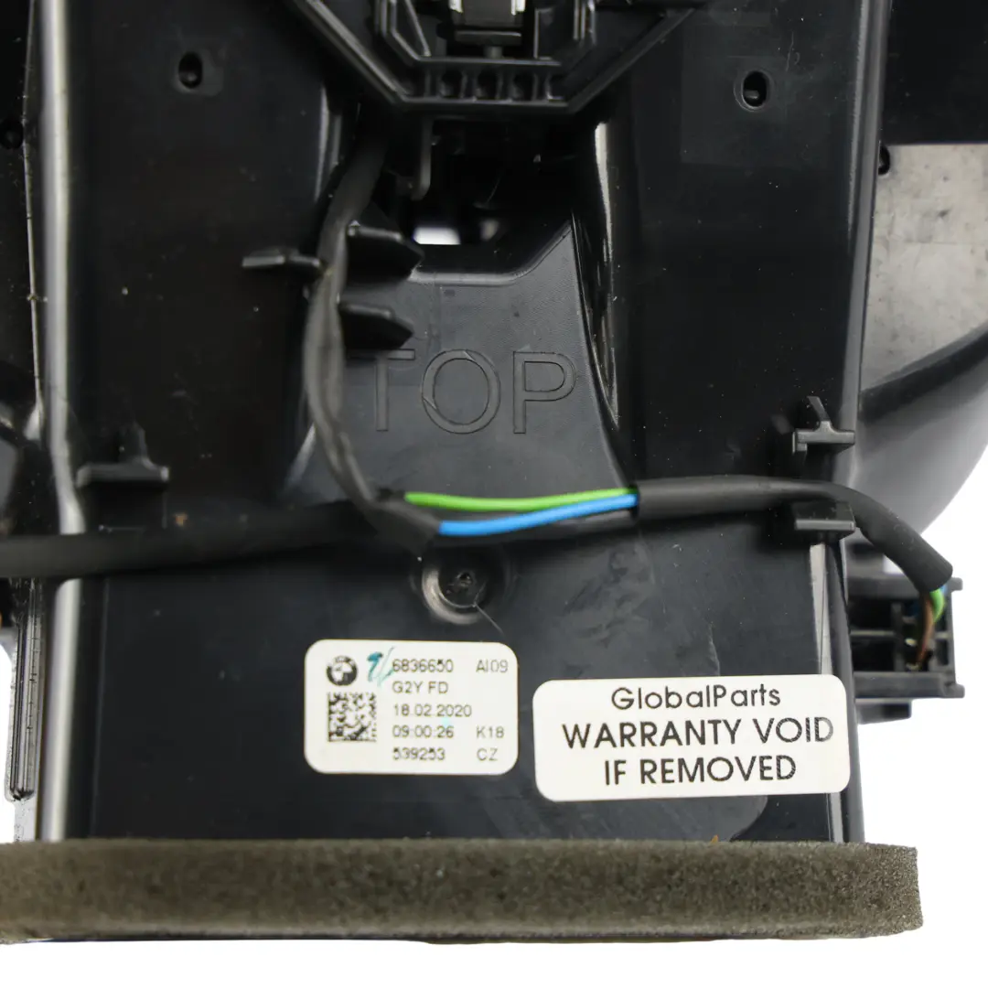 Griglia Bocchetta Aria Tunnel Centrale Posteriore Nero per BMW G20 G21 con numero di parte 6836650 BMW G20 G21 Griglia Bocchetta Aria Tunnel Centrale Posteriore Nero - SKU 6836650-1 - Numero di parte 6836650