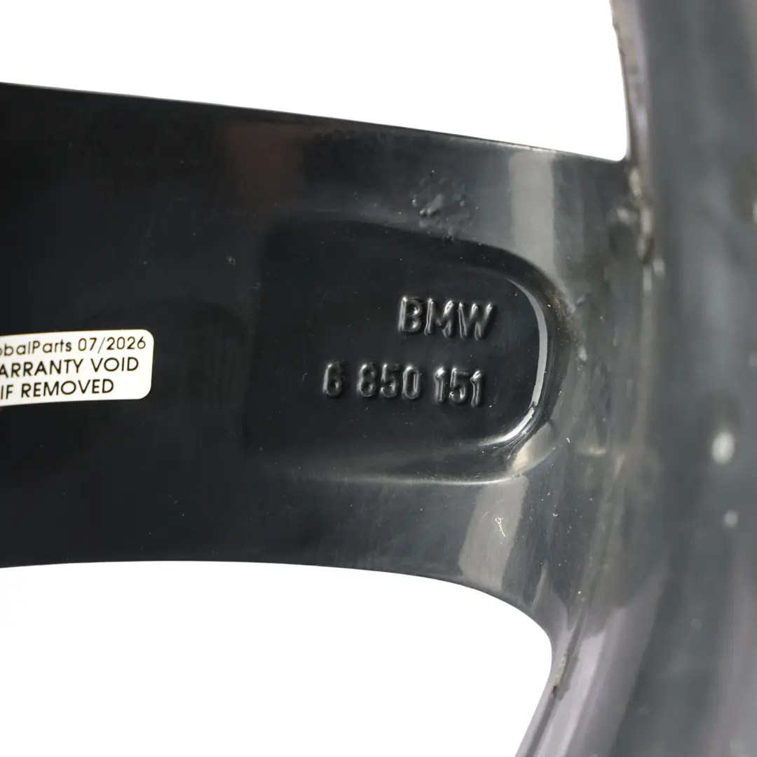 BMW F20 F21 F22 F23 Wheel Rim Alloy Black 17" Star Spoke 379 ET:43 7,5J - SKU 6850151-18 - Part number 6850151