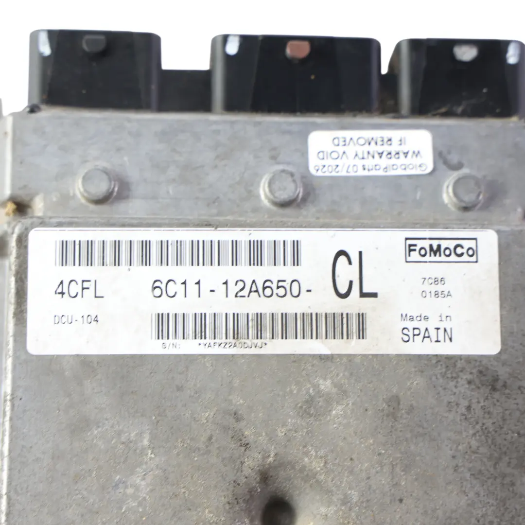 Calculateur Moteur ECU 140HP 2.2 Diesel Manuel pour Ford Transit MK7 à propos du numéro de pièce 6C11-12A650-CL Ford Transit MK7 Calculateur Moteur ECU 140HP 2.2 Diesel Manuel - SKU 6C11-12A650-CL - Numéro de pièce 6C11-12A650-CL