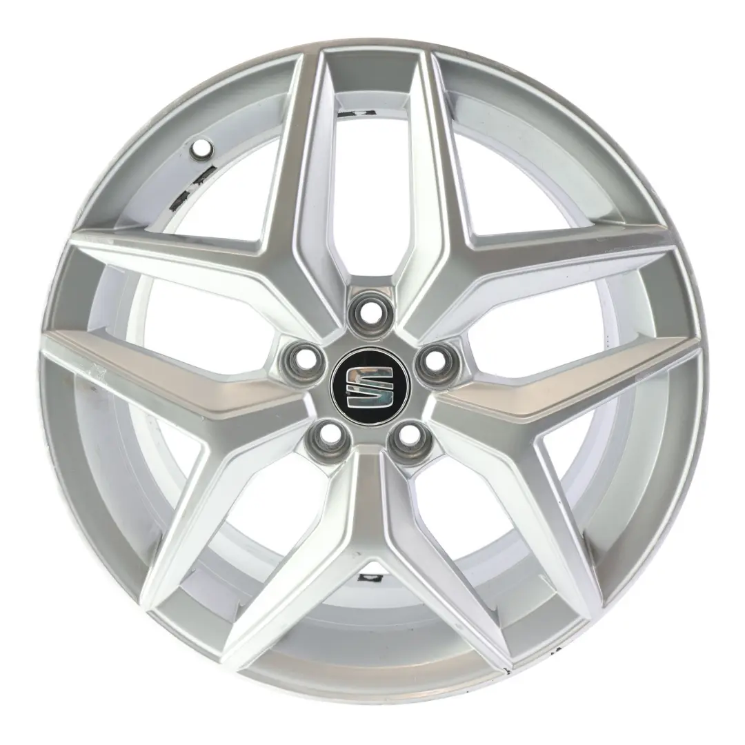 Seat Ibiza Srebrna Felga Aluminiowa 17" 7J ET:51 - SKU 6F0601025C-1 - Numer Części 6F0601025C