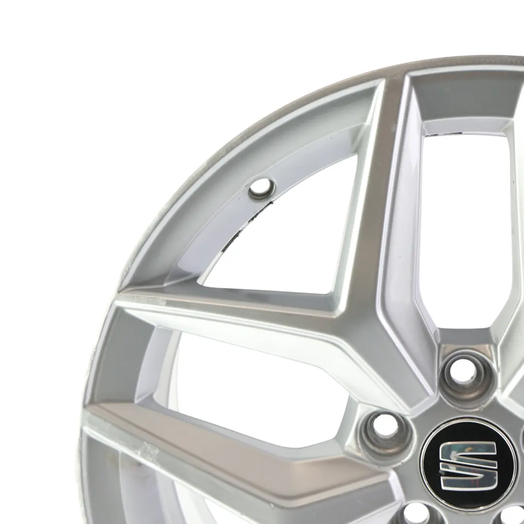 Seat Ibiza Srebrna Felga Aluminiowa 17" 7J ET:51 - SKU 6F0601025C-1 - Numer Części 6F0601025C